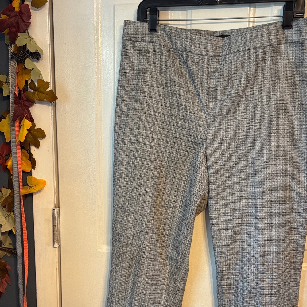 Talbots Women's Gray Checkered Trousers